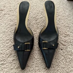 Gucci Black/Brown Leather Women's Shoes